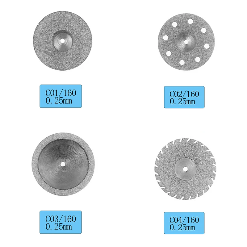 

0.25Mm Dental Diamond Disc Disks Double Sided Grit Cutting Disc Tool Thickness Dental Lab