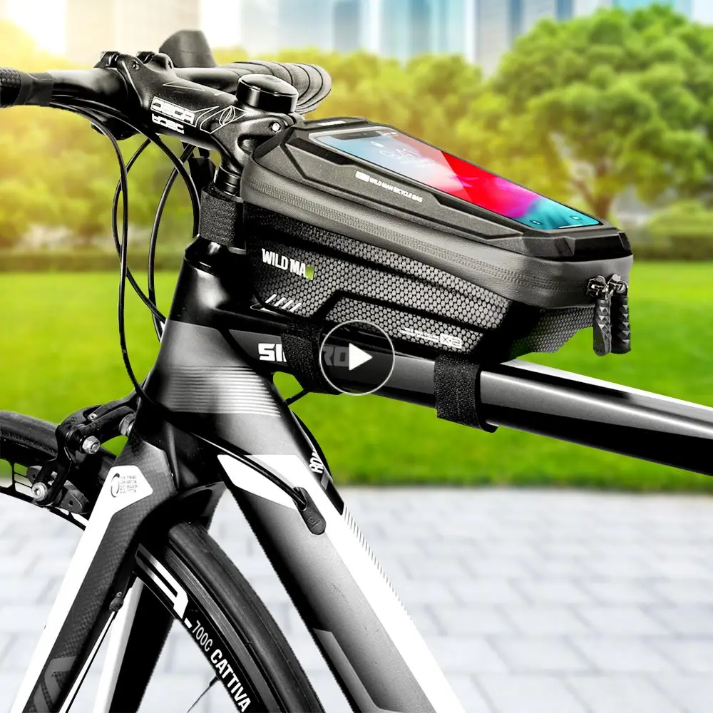 

Велосипедная сумка с твердым корпусом, водонепроницаемый портативный рюкзак на верхнюю трубу, 1 л, велосипедные аксессуары, обновленный стиль, для мужчин