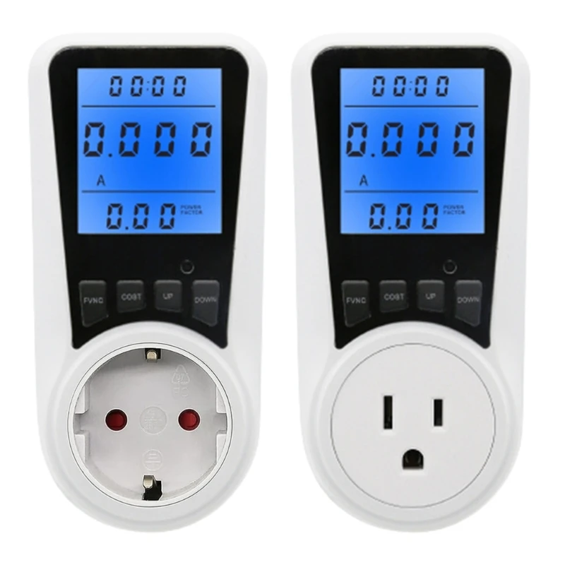 

Power Consumption Meter with LCD Screen 16A Energy Cost Monitors Balconys Power Overloads Protections Energy Cost Meters