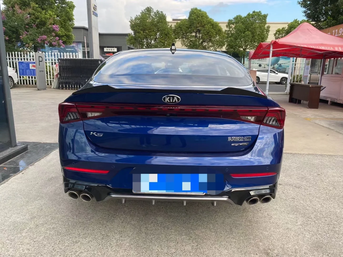 Фото Спойлер для нового KIA K5 Optima (DL3) 2020-2021, высококачественный задний спойлер V-образной формы, аксессуары, комплект обвеса. №4