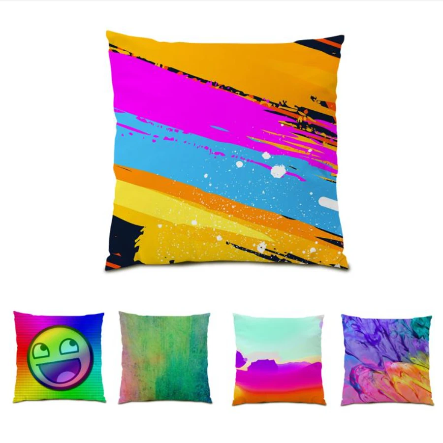 

Color Picture Decorative Pillows for Sofa Multiple Colour Luxury Headrest Cover Velvet Pillowcase Polyester Linen Material E0103