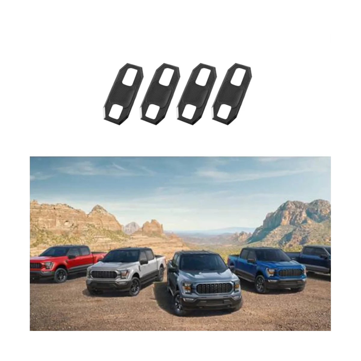 Отделка для крышки карбонового волокна Ford Raptor F150 2021-2023 наклейка на дверную ручку