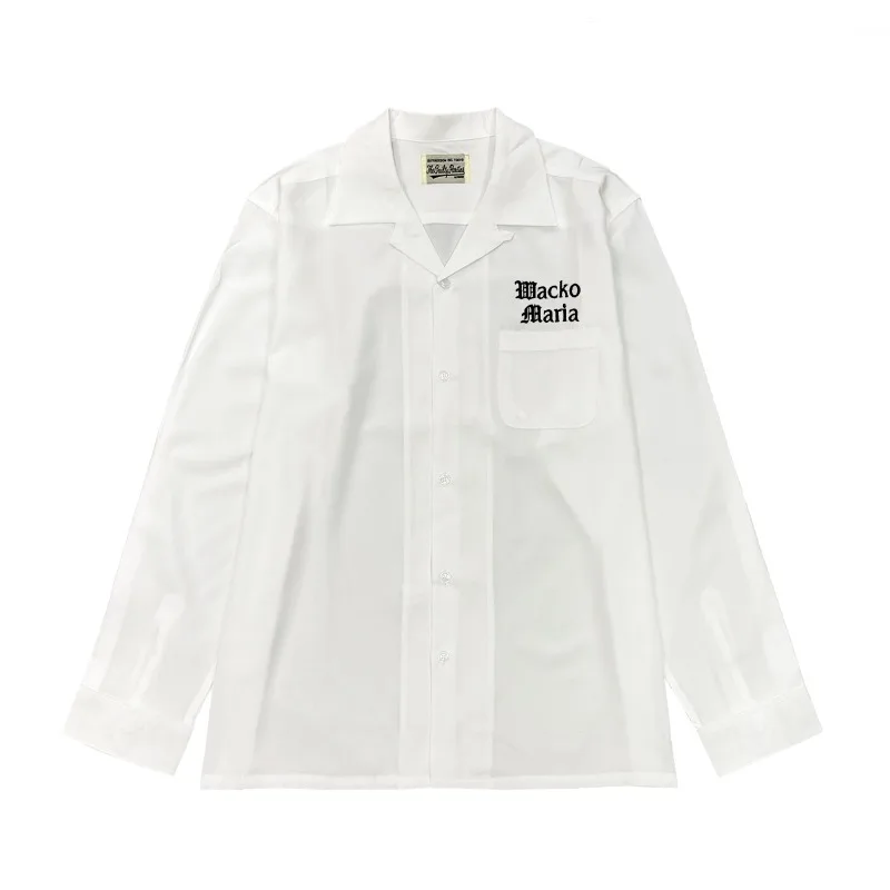 

Рубашка Мужская/Женская однотонная с длинным рукавом и вышитым логотипом