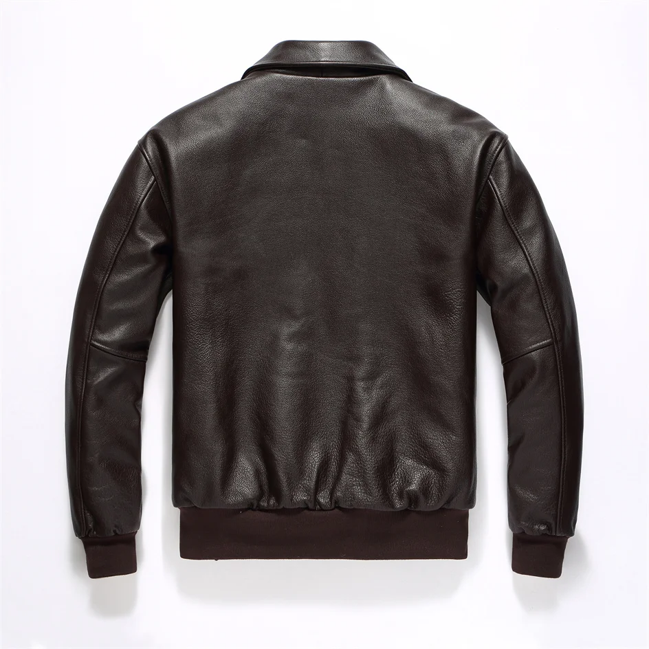 Темно-коричневая зимняя мужская куртка A2 в Военном Стиле европейский размер