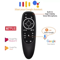 2 4g air mouse wireless handheld remote control with usb receiver gyroscope voice control led for smart tv box projector