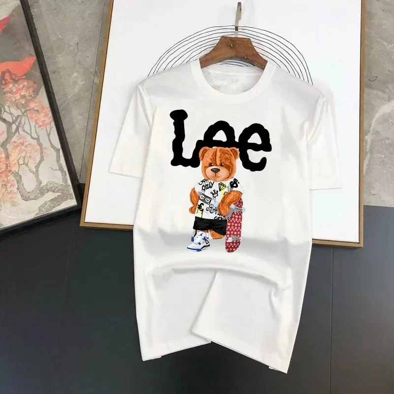 Футболка Мужская/Женская свободного покроя модная рубашка из хлопка с коротким