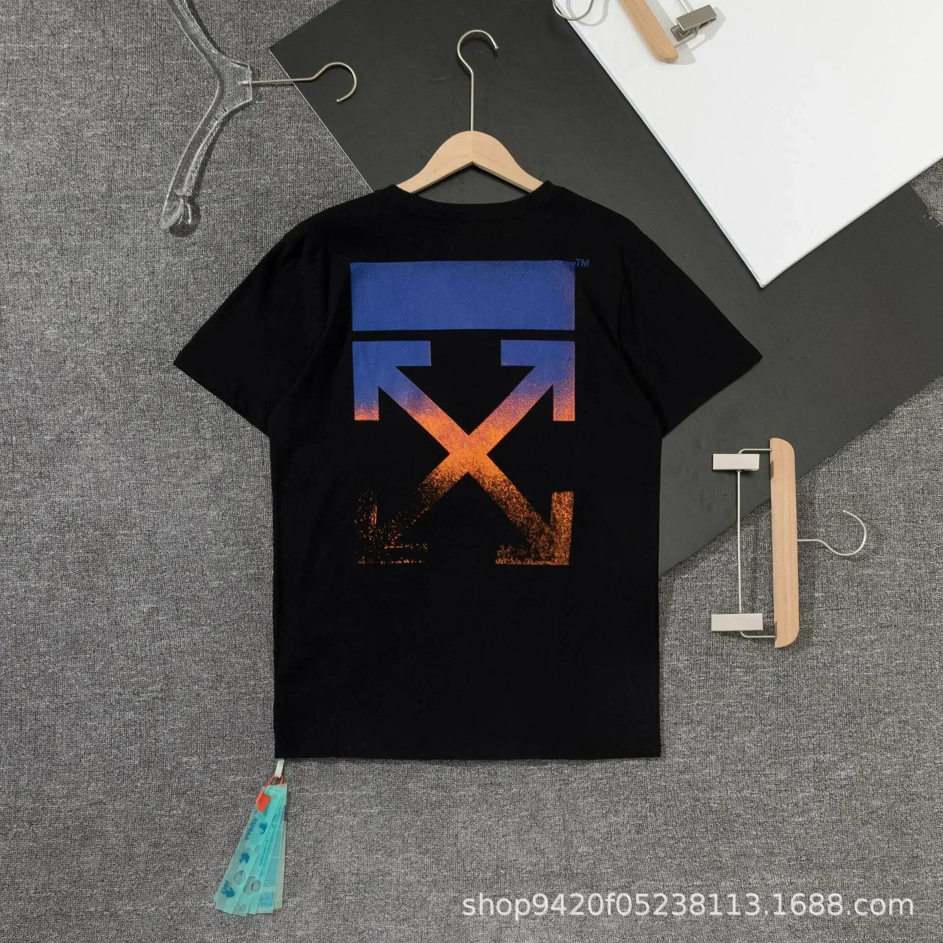 

Fashion Off Heavyweight Loose T shirts Luxury Pure Cotton Oversize Casual Daily white Tees Top For Men Brand Letter Printed