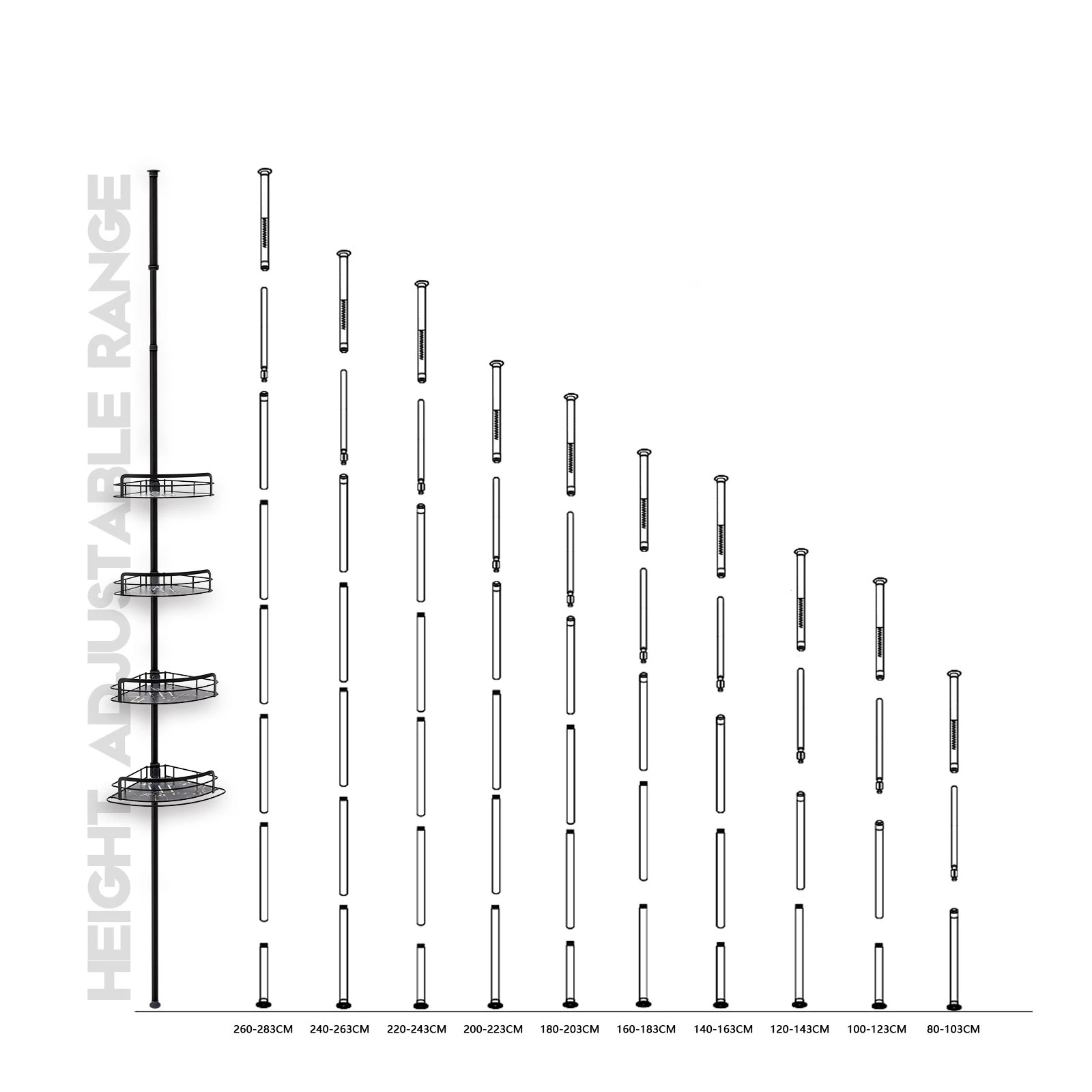 Элегантное современное решение для углов ванной комнаты с практичными