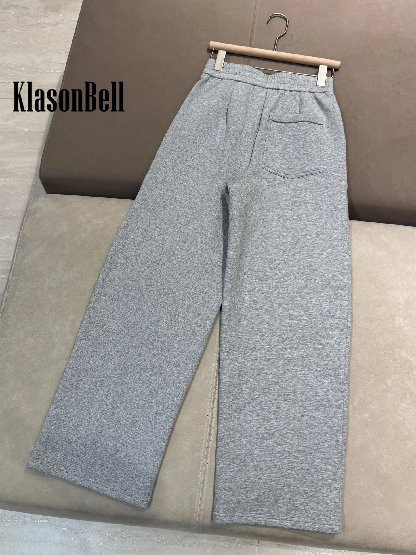 11 23 KlasonBell женские осенне-зимние новые флисовые спортивные штаны с карманами и