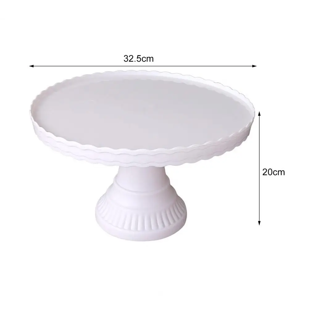 Cake Stand Stable Non-slip Plastic Wave Design Dessert Display Plate Table Fruit Snacks Holder Tray Wedding Birthday Decoration images - 6