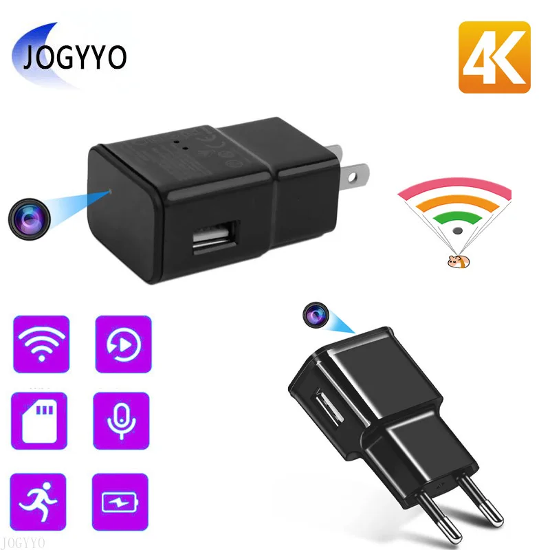 HD 4K Mini WiFi Camera Portable Security Motion View Recorder Portable USB Charger Small Camera Suport Hidden TF Card