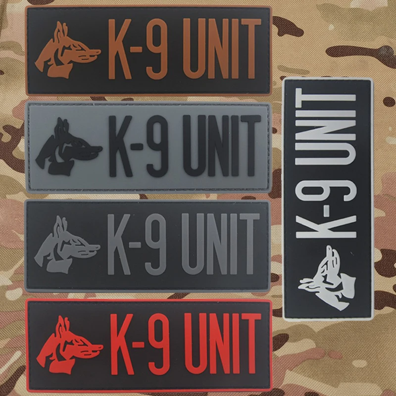 K9 Service нашивки в форме собак Тактические Военные резиновые наклейки на одежду с