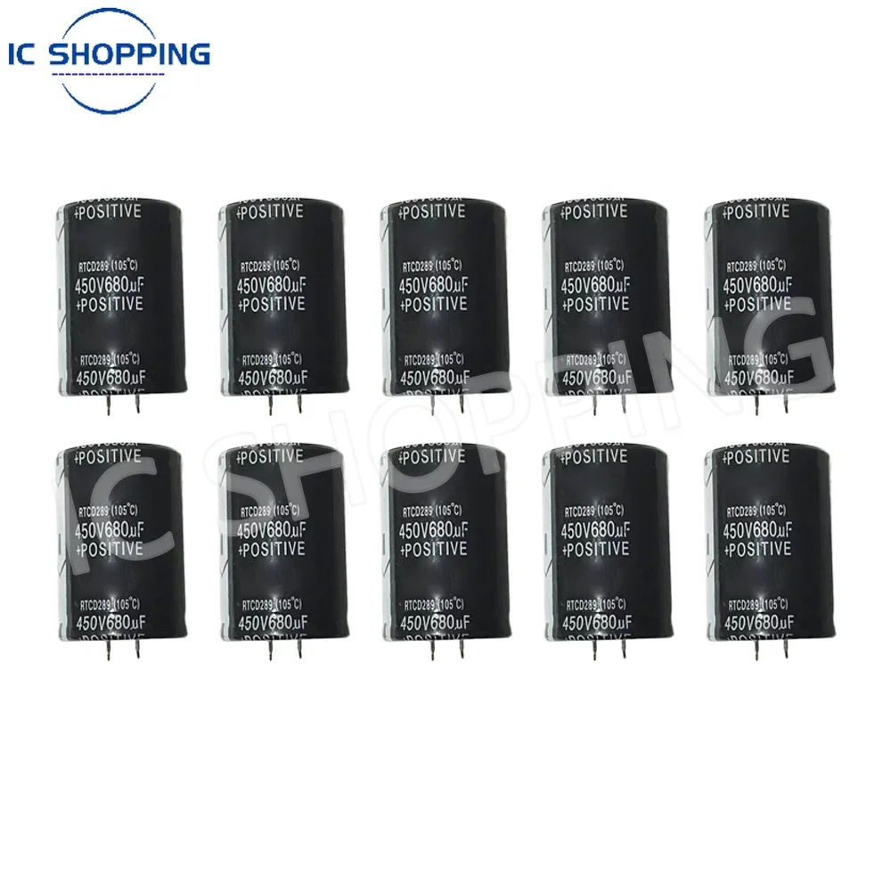 10 шт. алюминиевый электролитический конденсатор 680 мкФ 450 в Мф Вт МКФ 35*50 мм