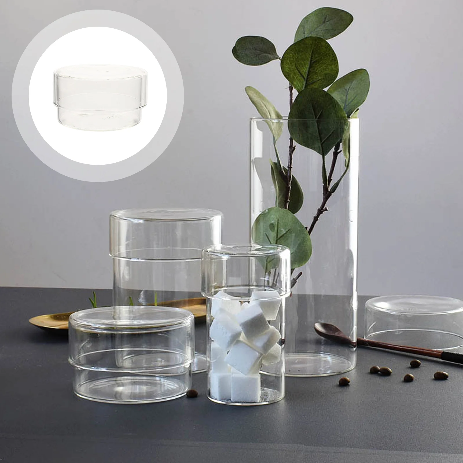 

Jarstorage Lid Jars Candy Container Canister Honey Lids Teacan Containers Box Decorative Tiny Clear Pantrycrystal Organizer