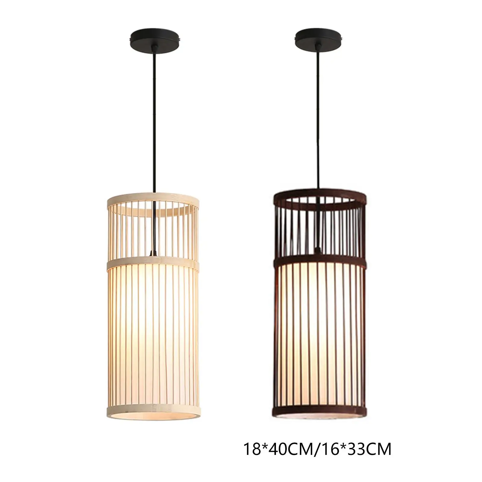 

Bamboo Lamp Shade Pendant Light Ceiling Light Fixture Lampshade Lanterns for Indoor Home Kitchen Living Room Bedroom
