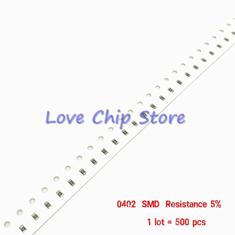 

500pcs 5% 0402 SMD resistor 0R~10M 1/16W 0 0.1 1 10 22 100 150 220 ohm 330 K 2.2K 4.7K 10 1K 100K 1R 10R 100R 150R 220R 330R 1M
