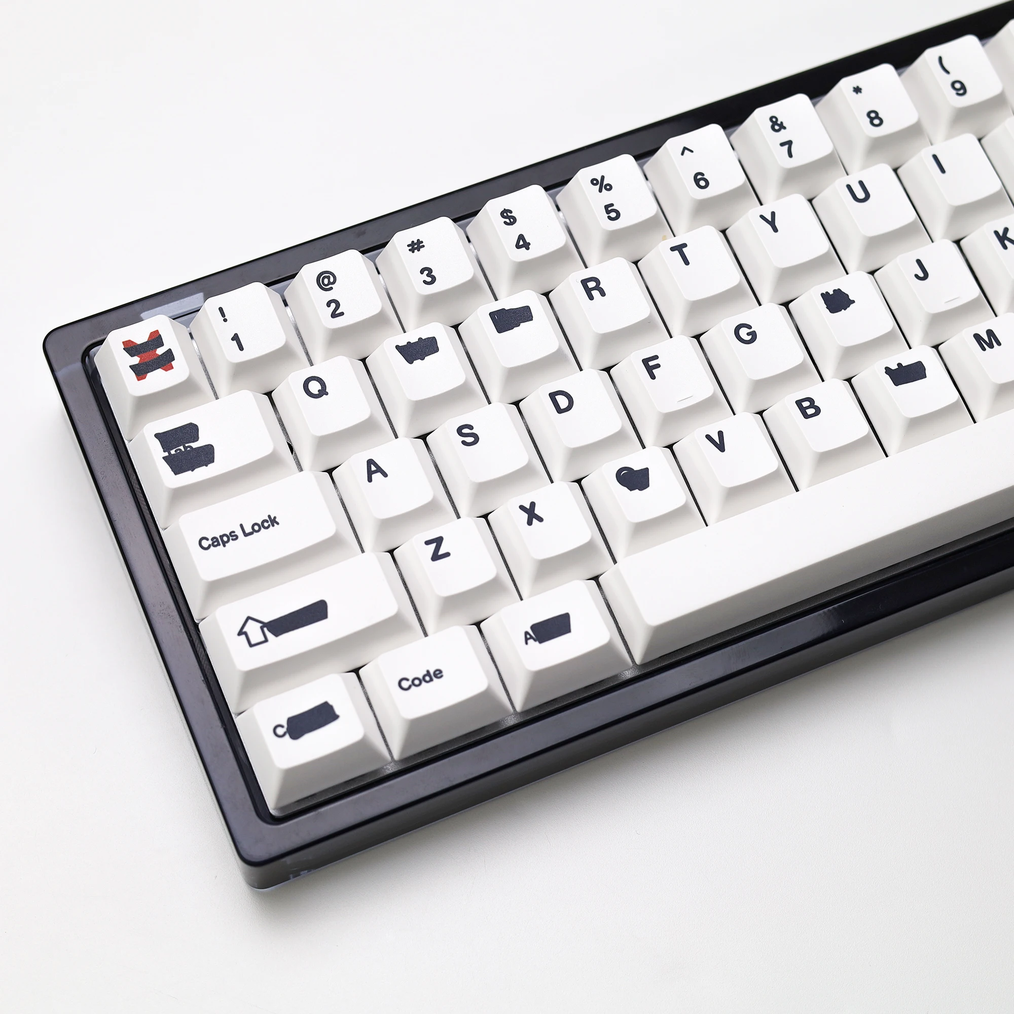 Фото KBDiy Ретро GMK Redacted Keycaps Белый ISO Cherry Profile PBT Keycap Alice Spacer Bar 7u Для 60 Механической клавиатуры MX Switch №3