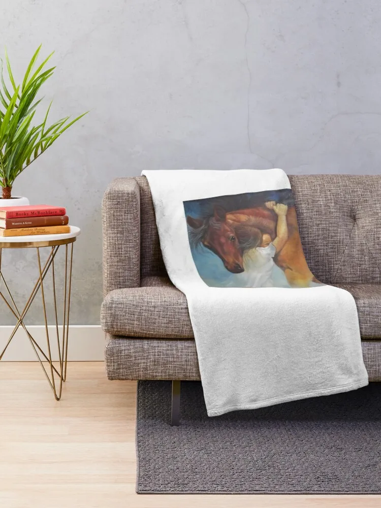 Холщовое одеяло с масляными пантиками для декоративного дивана мягкие одеяла