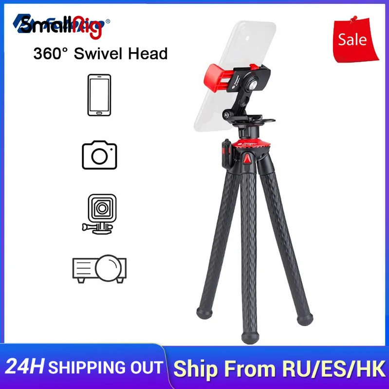 

Fotopro Flexible Camera Tripod with Remote for iPhone 14 13 for Samsung Portable Travel Tripod for Live Streaming Vlogging Video