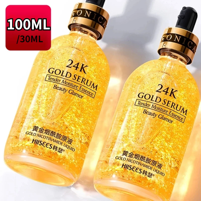 

24K Gold Face Serum Hyaluronic Acid Acne Moisturizer Essence Cream Whitening Day Creams Anti Aging Wrinkle Skin Care 30/100ml