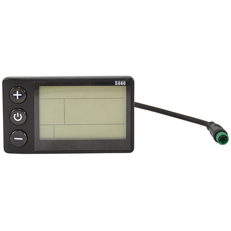 

S866 Electric Bike LCD Display E-Bike Electric Scooter Display Meter Control Panel With Waterproof Plug