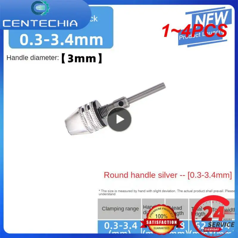 

1~4PCS STONEGODrill Chuck Keyless 0.3-3.4mm Adapter Power Drill Bit Converter Chuck 2.35mm/3.0mm Round Shank