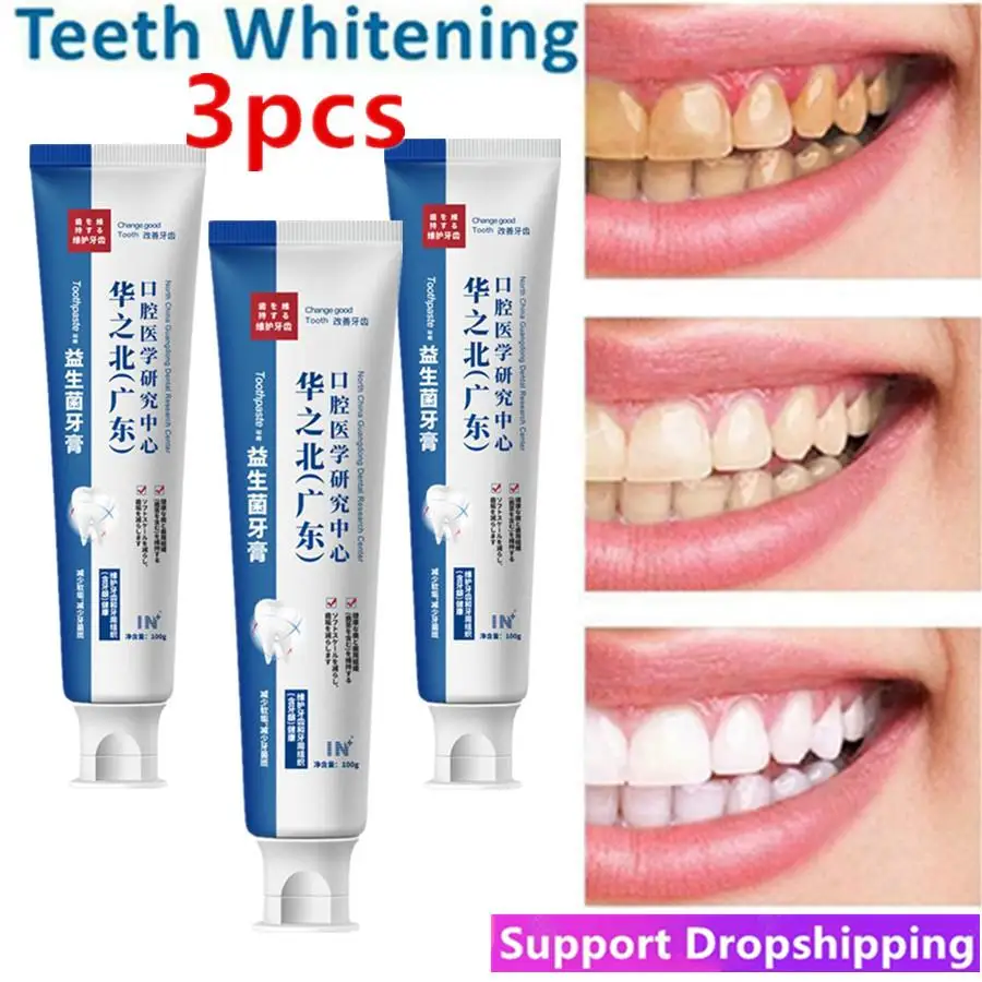 

3X 100g Repair Of Cavities Caries Repair Teeth Teeth Whitening Removal Of Plaque Stains Decay Whitening Yellowing 2023 Smile Kit