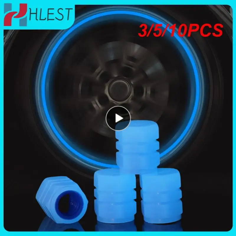 

3/5/10PCS Luminous Tire Valve Cap Dustproof Waterproof Stem Caps Universal Durable Car Accessory For Auto Motorcycle Bicycle
