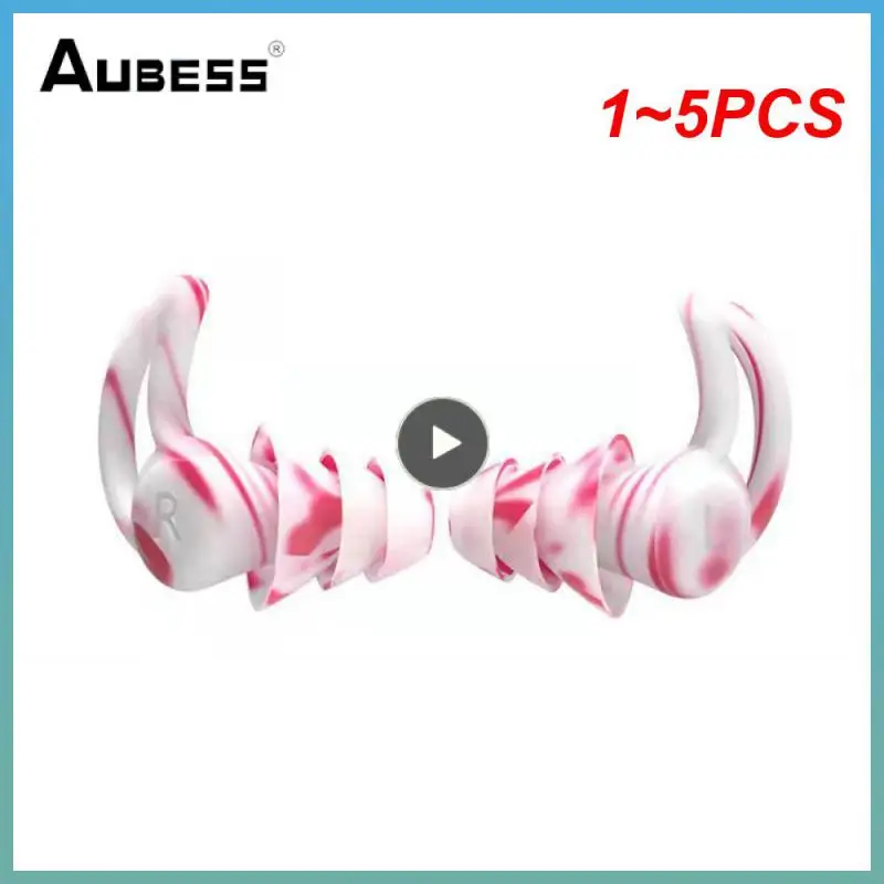 

1~5PCS Earplugs Anti-noise Reusable Silicone Ear Plugs Noise Reduction Prevention Sound Insulation Ear Protection