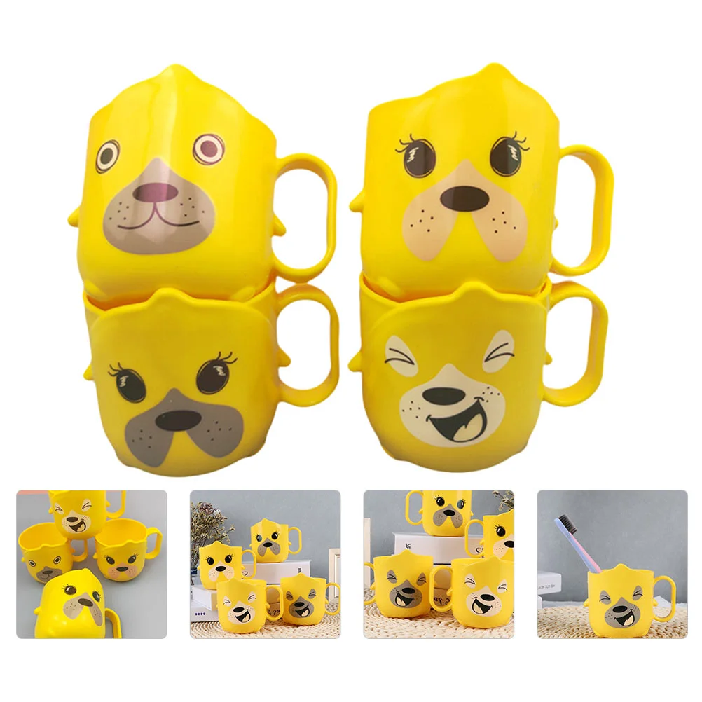 

4 шт., детские чашки для полоскания рта (случайный стиль)