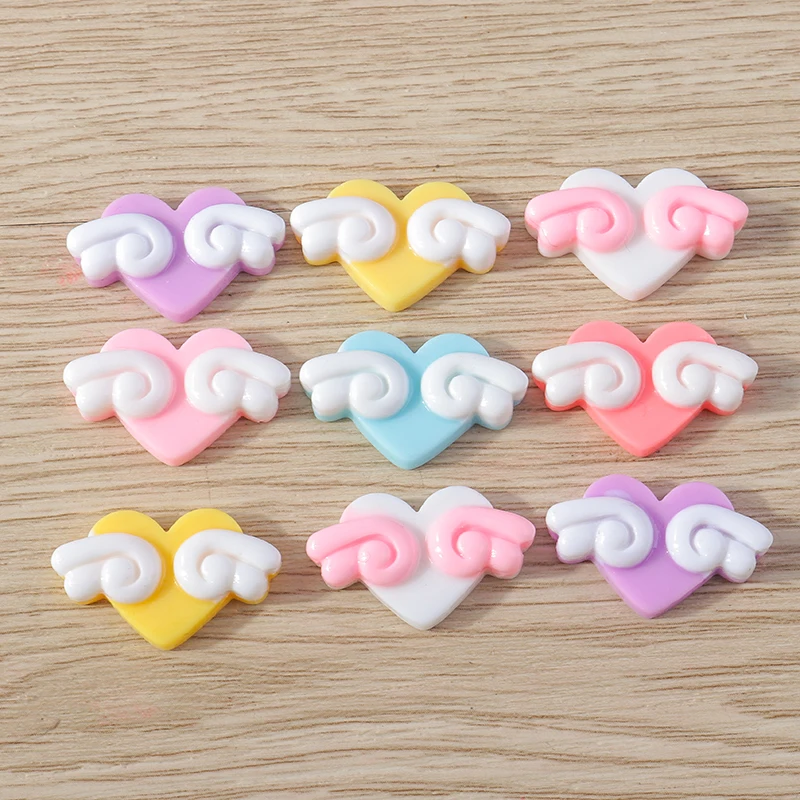 

15pcs Cute Love Heart Flatback Resin Cabochons Scrapbooking for Jewelry Making Girls DIY Hairwear Brooch Decoration Accessories