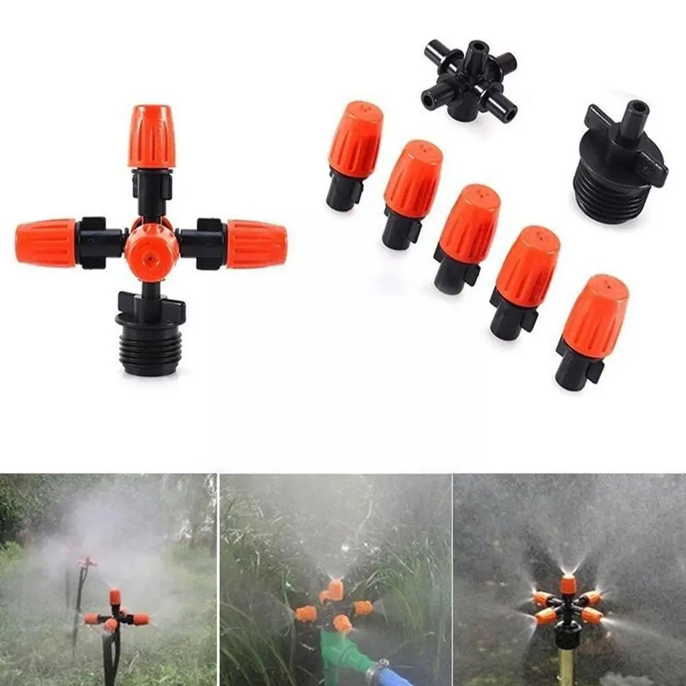 

Garden Sprinkler Automatic Watering System 360 Degree Greenhouse Gardening Adjustable Rotary Agricultural Ground Atomizatio F6e9