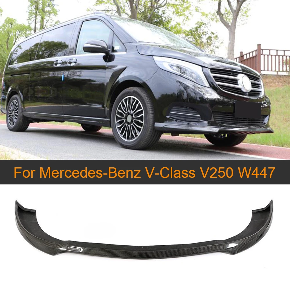 

Спойлер передний бампер из углеродного волокна для Mercedes-Benz V-Class W447 V250 2014 - 2018 MPV передний спойлер FRP