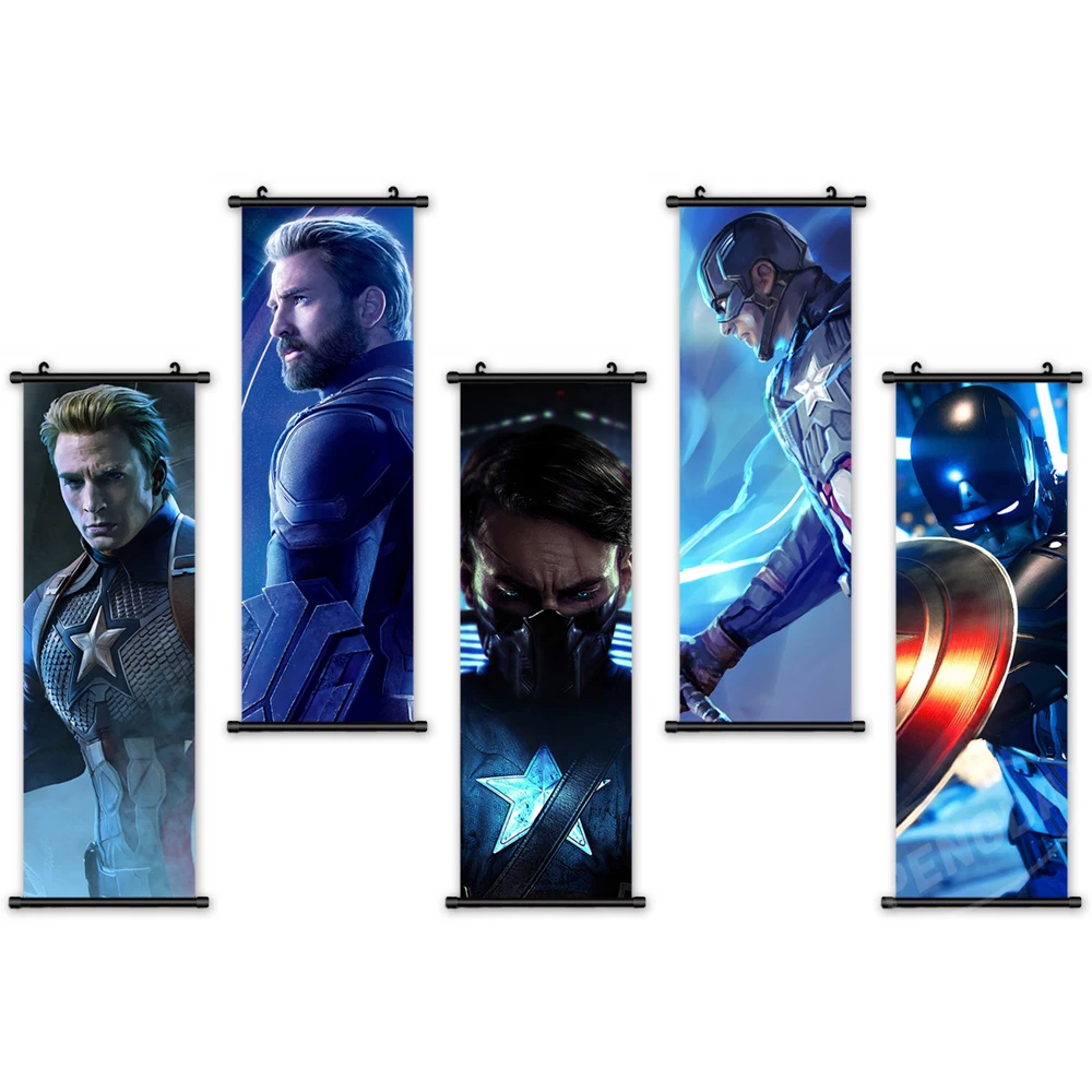 

Canvas Wall Art Modern Captain America Prints Painting Plastic Hanging Scrolls Posters Home Decor Living Room Modular Pictures