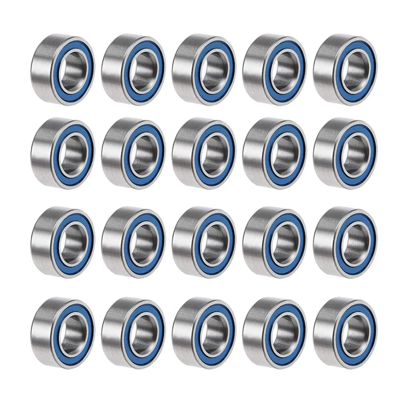 

40PCS MR105-2RS 5X10x4mm Ball Bearing Steel Double-Shielded Miniature Ball Bearings,Blue