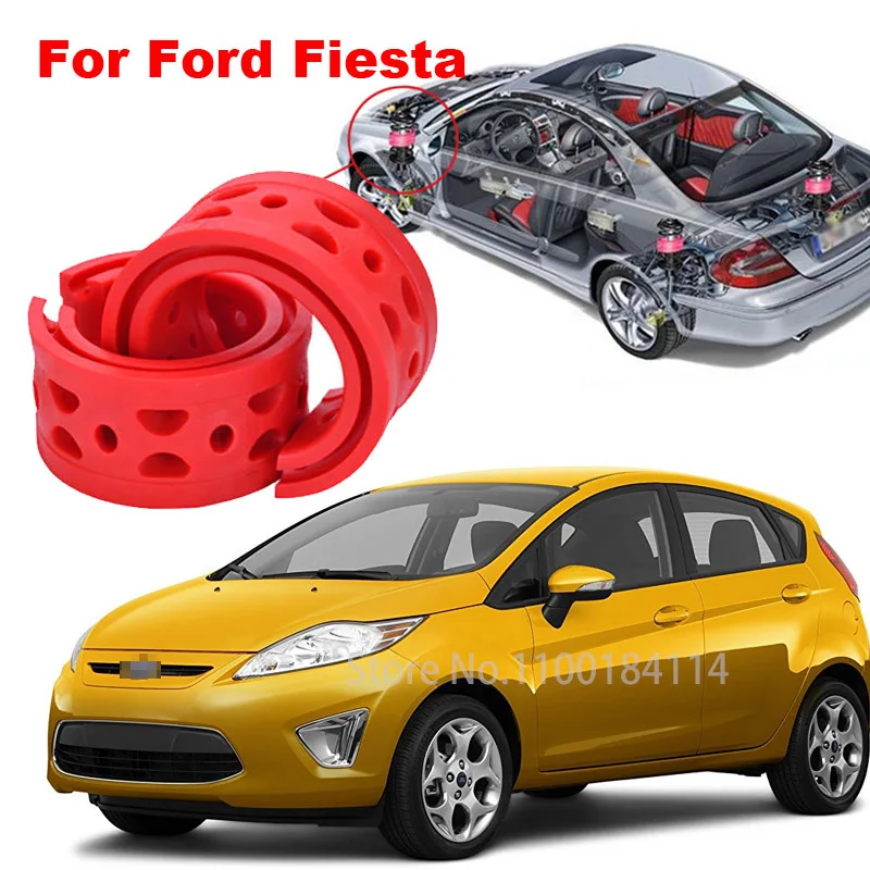 

For Ford Fiesta Car Coil Spring Bumper Auto Shock Absorber Power Cushion Buffer Front /Rear Wheel Accessories
