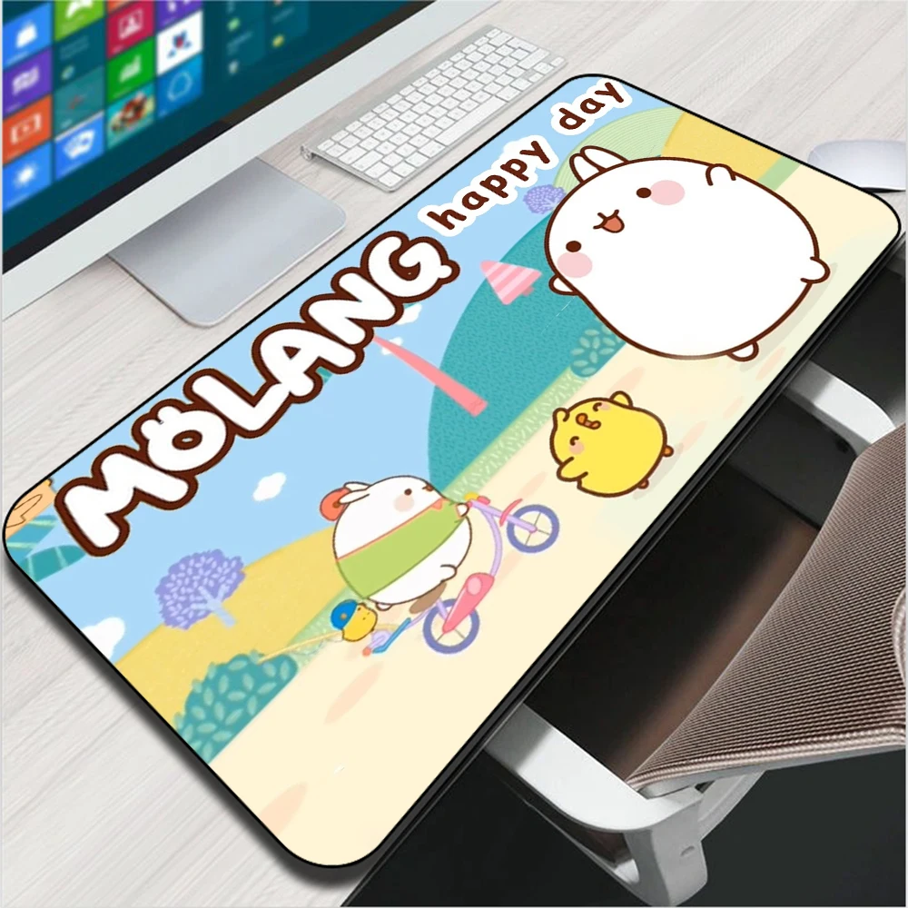 

French Molang Rabbit Kawaii Mouse Pad Cute Large Female Gamer Gaming Mouse Pad 400x900x3mm Xxl Office Supplies Desk Keyboard Pad