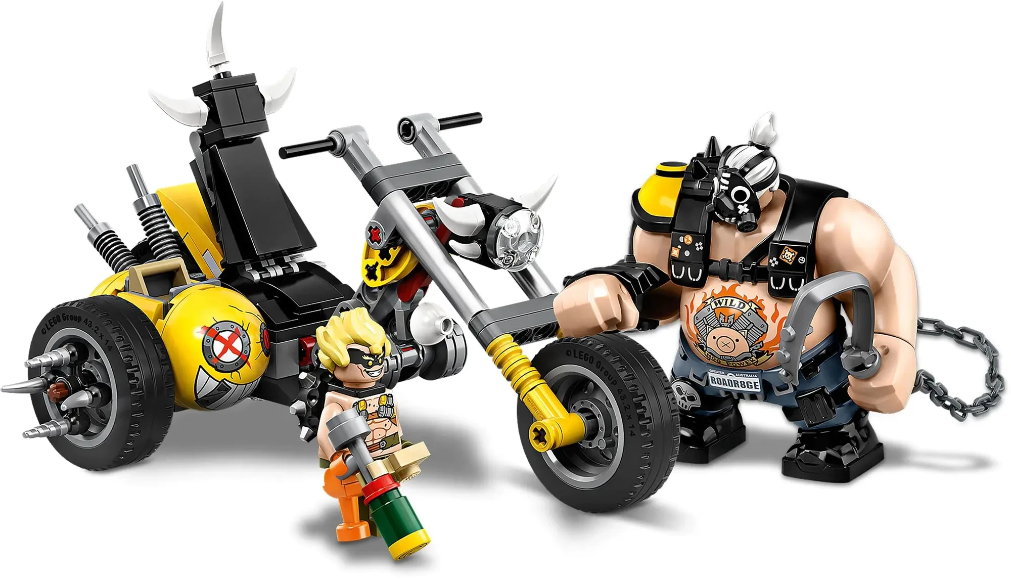 Новые кирпичи для видеоигр Junkrat и Roadhog совместимые с Overwatch 75977 строительные блоки