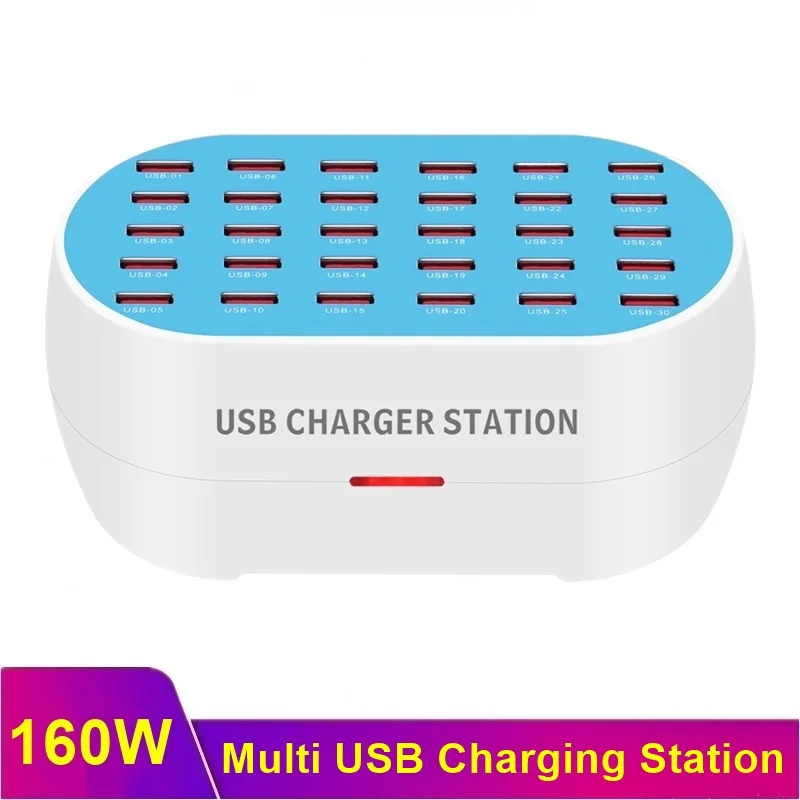

Universal 160W Multi USB Charger 30 Ports USB Fast 충전기 Charging Station for iPhone 11 12 13 Samsung S22 Carregador De Celular