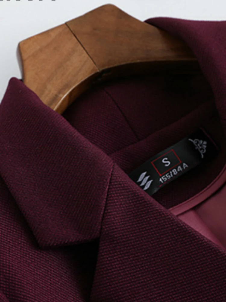 Пиджак и Блейзер Женский костюм с юбкой элегантный однобортный косым пиджаком