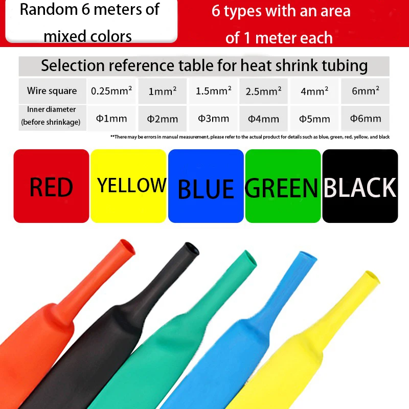 

Набор теплоусадочных трубок 6 м, 1/2/3/4/5/6/7/8/10/12 мм