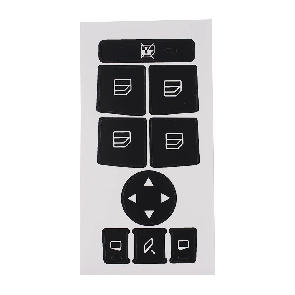 

Practical Button Repair Decals Sticker Black Overlay White Font And Sign 1 Set 1 Set Of Accessory Steering Wheel