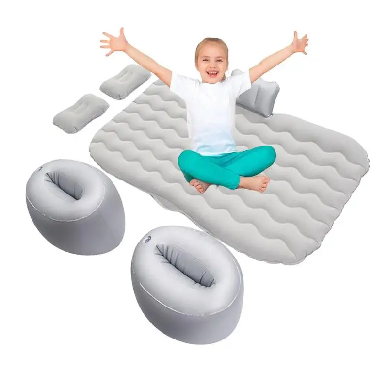 

Inflatable Car Air Mattress Portable Back Seat Cushion Bed 135x80cm / 53.15x31.5inch Detachable Travel Camping Bed Mattress For