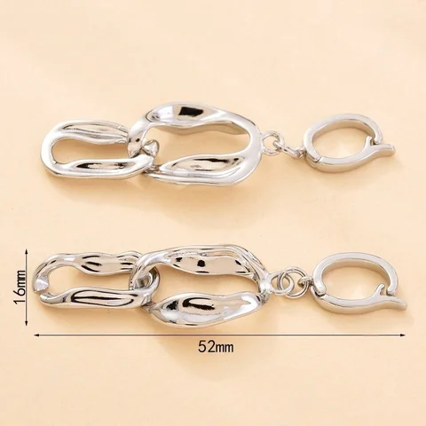 Металлическое овальное двойное кольцо для бижутерии