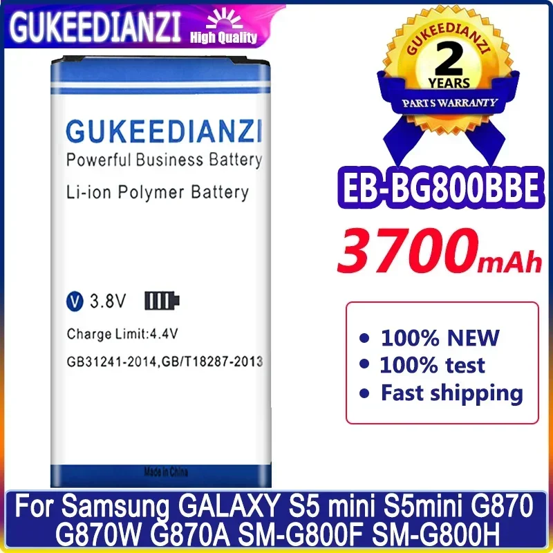 Сменный аккумулятор для Samsung GALAXY S5 Mini S5MINI G870A G870W SM-G800F EB-BG800BBE EB-BG800CBE 3700 мАч