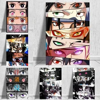 bandai japanese anime characters eyes poster one piece naruto dragon ball canvas painting wall prints for children room decor