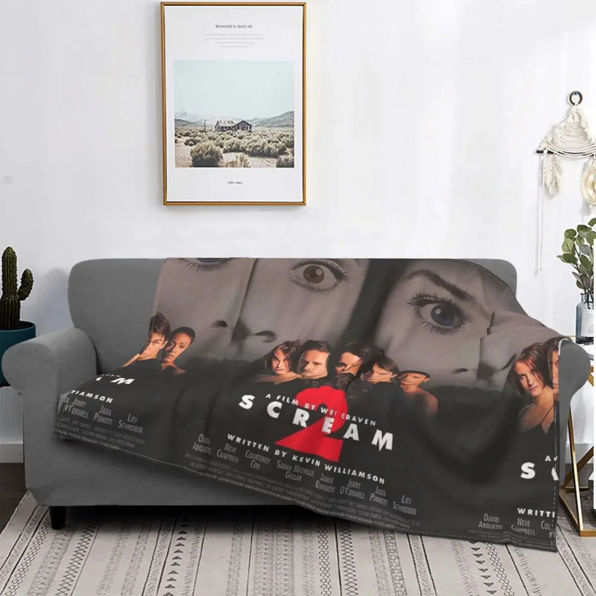 

Фланелевое покрывало с изображением крика из фильма «ужасы», s-одеяло для дивана, кушетки, ультрамягкое одеяло для спальни