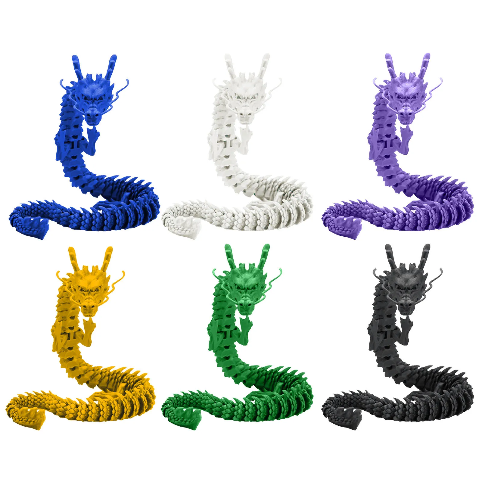 

3D Printed Articulated Dragon Toy Special Dragon Model Adjustable Joints Soft And Lightweight Figurines For Home Decor Ornaments