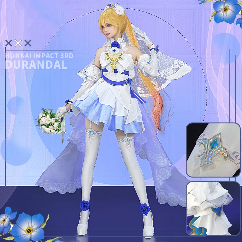 

Костюм для косплея COS-KiKi аниме Honkai Impact 3rd Durandal, великолепное благородное платье, униформа для Хэллоуина, женский наряд для вечеринки