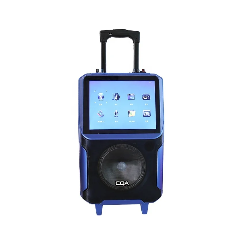 

CQA 12inch screen video speaker Portable blutooth wireless
